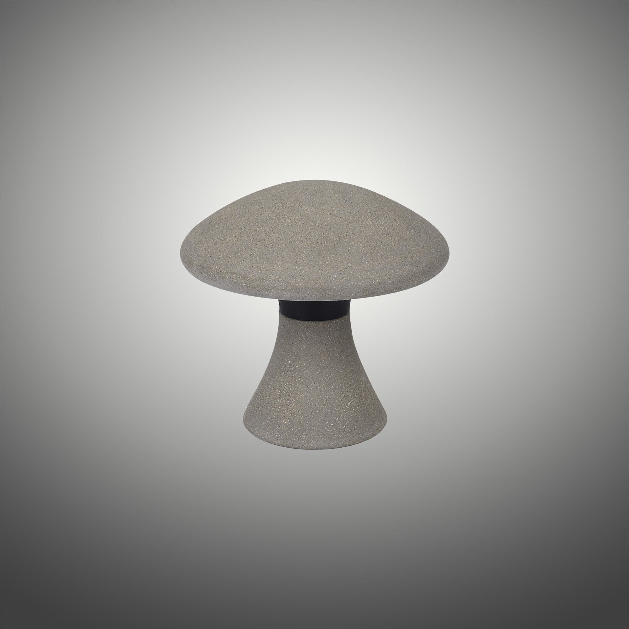 Taos Outdoor Small Mushroom Bollard 6.5W LED Dark Grey Cement