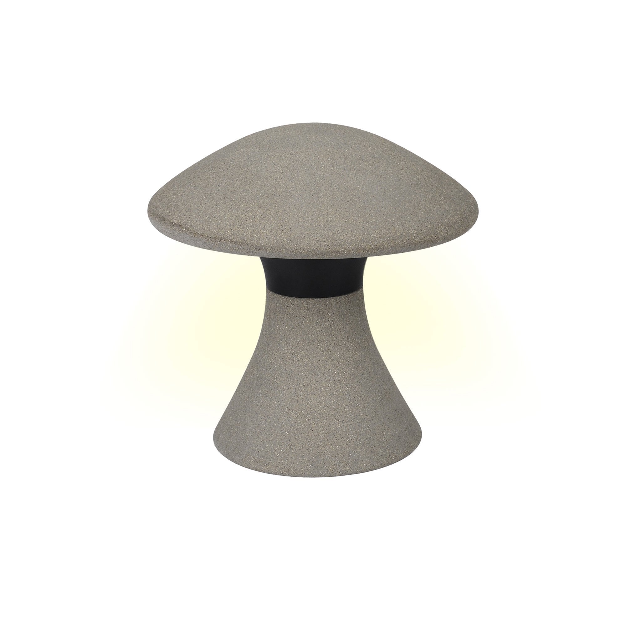 M7 Taos Outdoor Large Mushroom Bollard 12W LED Dark Grey Cement
