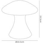 M7106 Taos Outdoor Large Mushroom Bollard 12W LED Dark Grey Cement