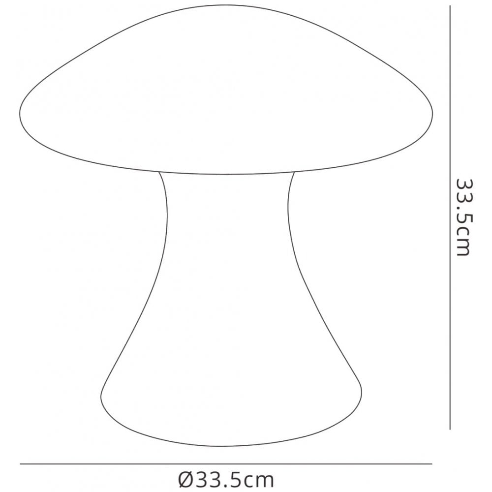 M7 Taos Outdoor Large Mushroom Bollard 12W LED Dark Grey Cement