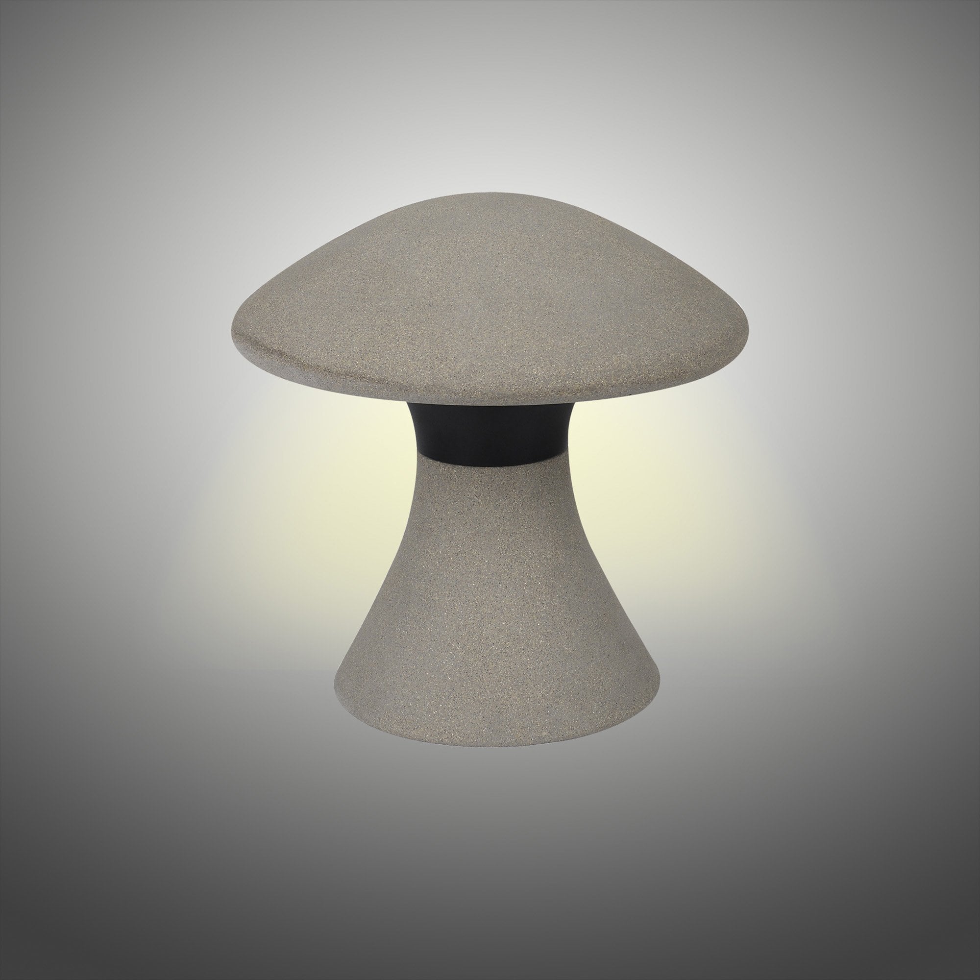 M7 Taos Outdoor Large Mushroom Bollard 12W LED Dark Grey Cement