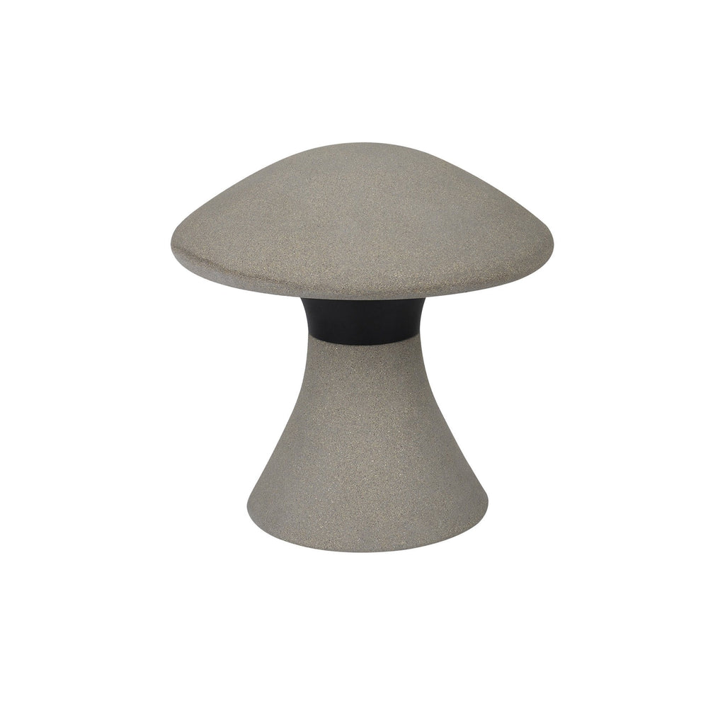 M7106 Taos Outdoor Large Mushroom Bollard 12W LED Dark Grey Cement