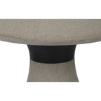 M7106 Taos Outdoor Large Mushroom Bollard 12W LED Dark Grey Cement