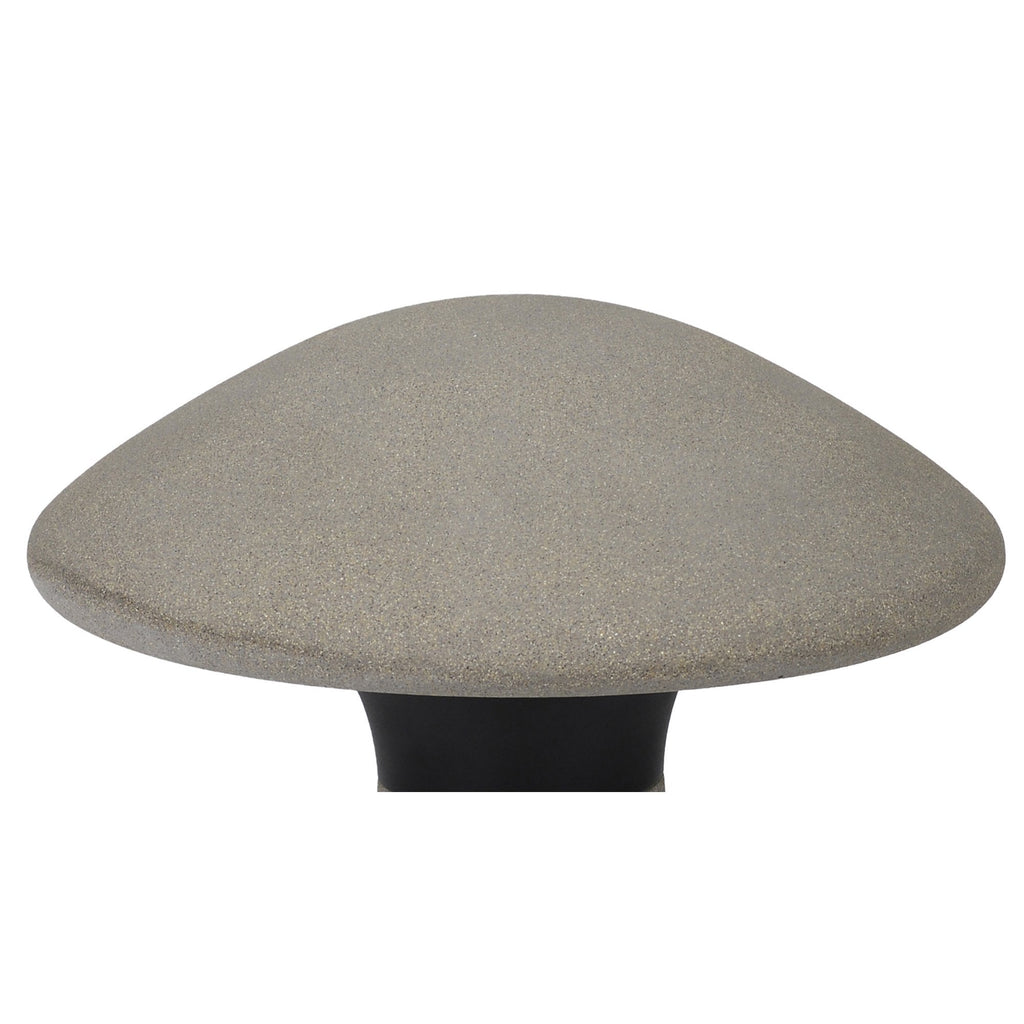 M7106 Taos Outdoor Large Mushroom Bollard 12W LED Dark Grey Cement