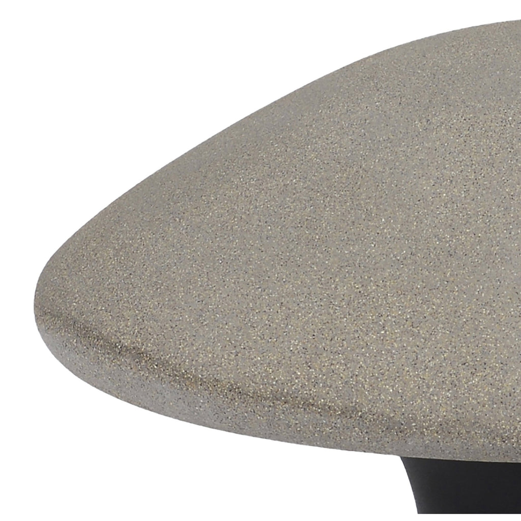 M7106 Taos Outdoor Large Mushroom Bollard 12W LED Dark Grey Cement