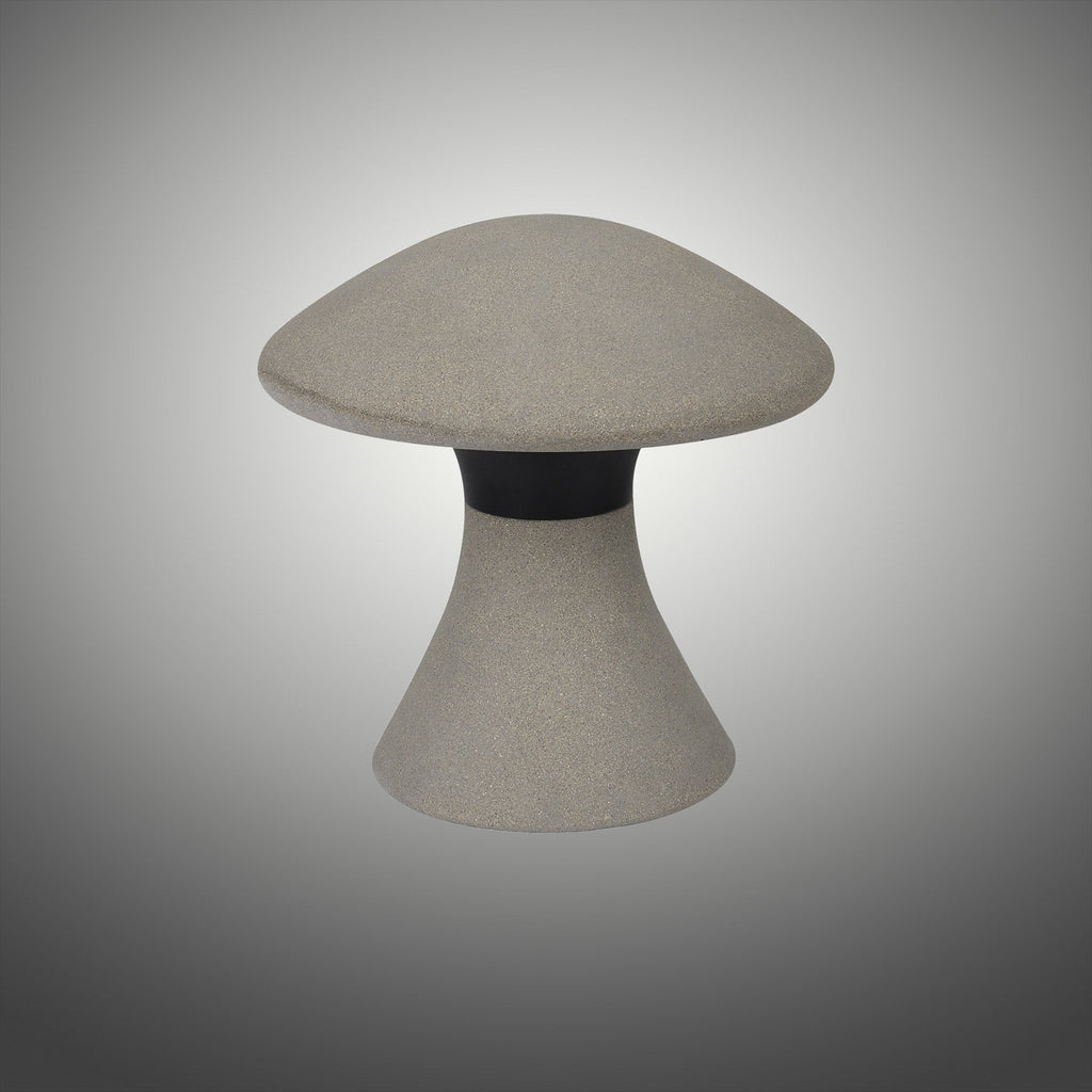 M7106 Taos Outdoor Large Mushroom Bollard 12W LED Dark Grey Cement