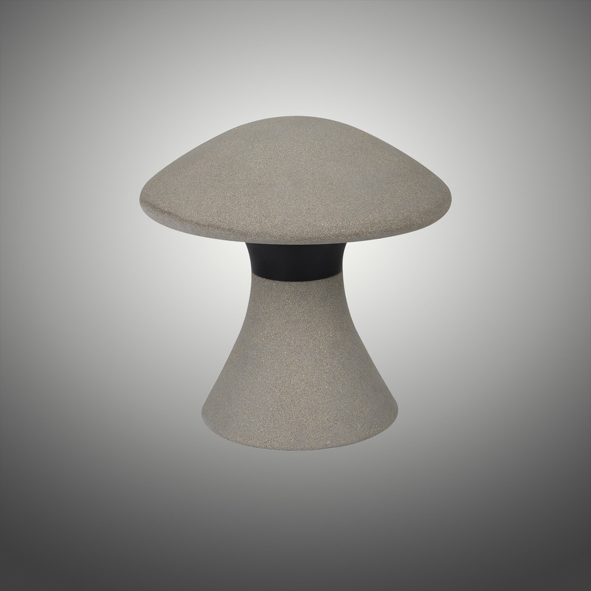 M7 Taos Outdoor Large Mushroom Bollard 12W LED Dark Grey Cement