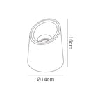 M7107 Taos Outdoor Ground Light 1 Light Dark Grey Cement