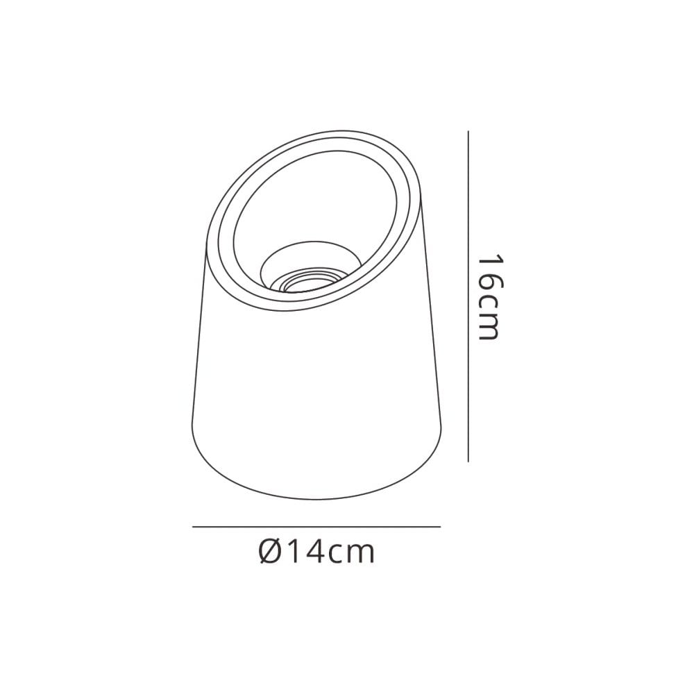 Taos Outdoor Ground  Light 1 Light Dark Grey Cement