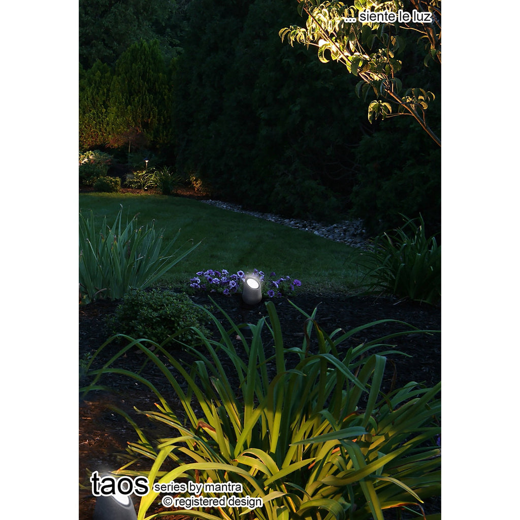 M7107 Taos Outdoor Ground Light 1 Light Dark Grey Cement