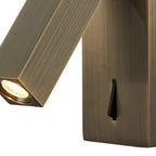 M6072 Tarifa Wall/Reading Light Adjustable 3W LED Switched Antique Brass