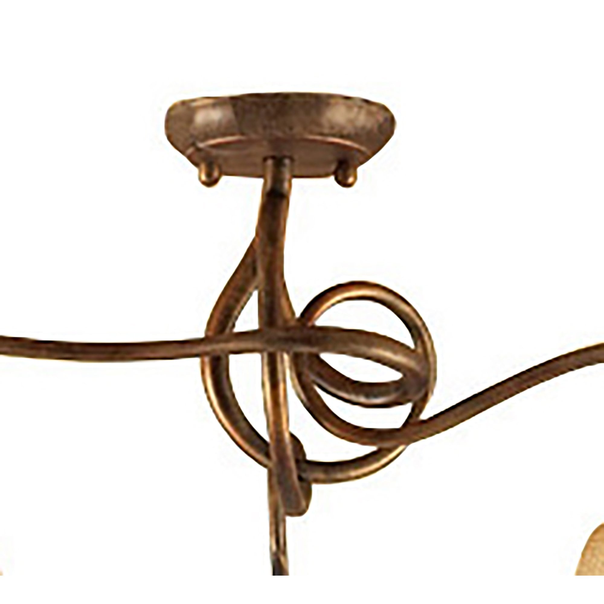 M39003 Tentacle Ceiling 3 Light E14 Rustic Gold