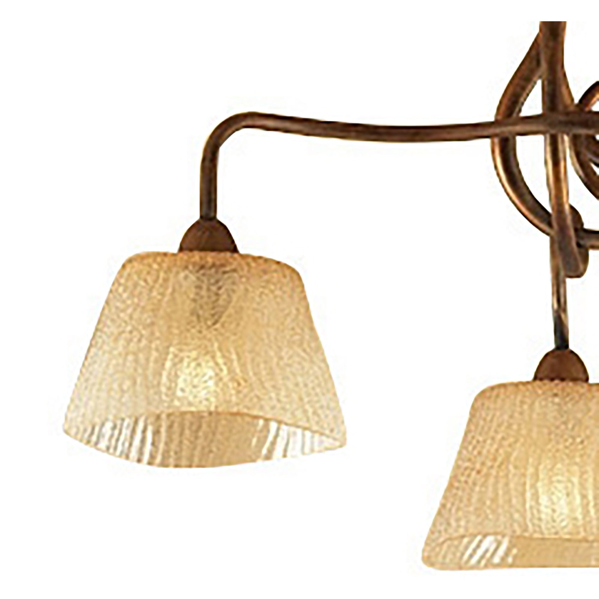 M39003 Tentacle Ceiling 3 Light E14 Rustic Gold