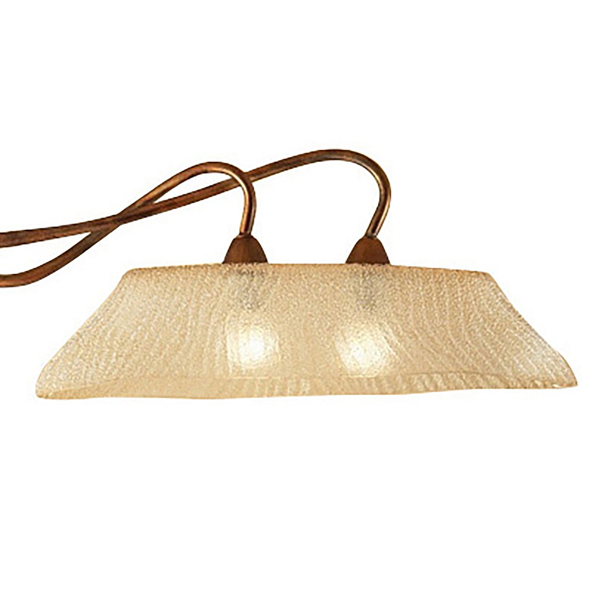 M39004 Tentacle Ceiling 2 Light E14 Rustic Gold