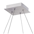 M8331/1 Thea Square Pendant 4 Light 28W LED Satin Aluminium/Frosted Acrylic