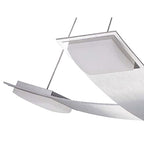 M8331/1 Thea Square Pendant 4 Light 28W LED Satin Aluminium/Frosted Acrylic