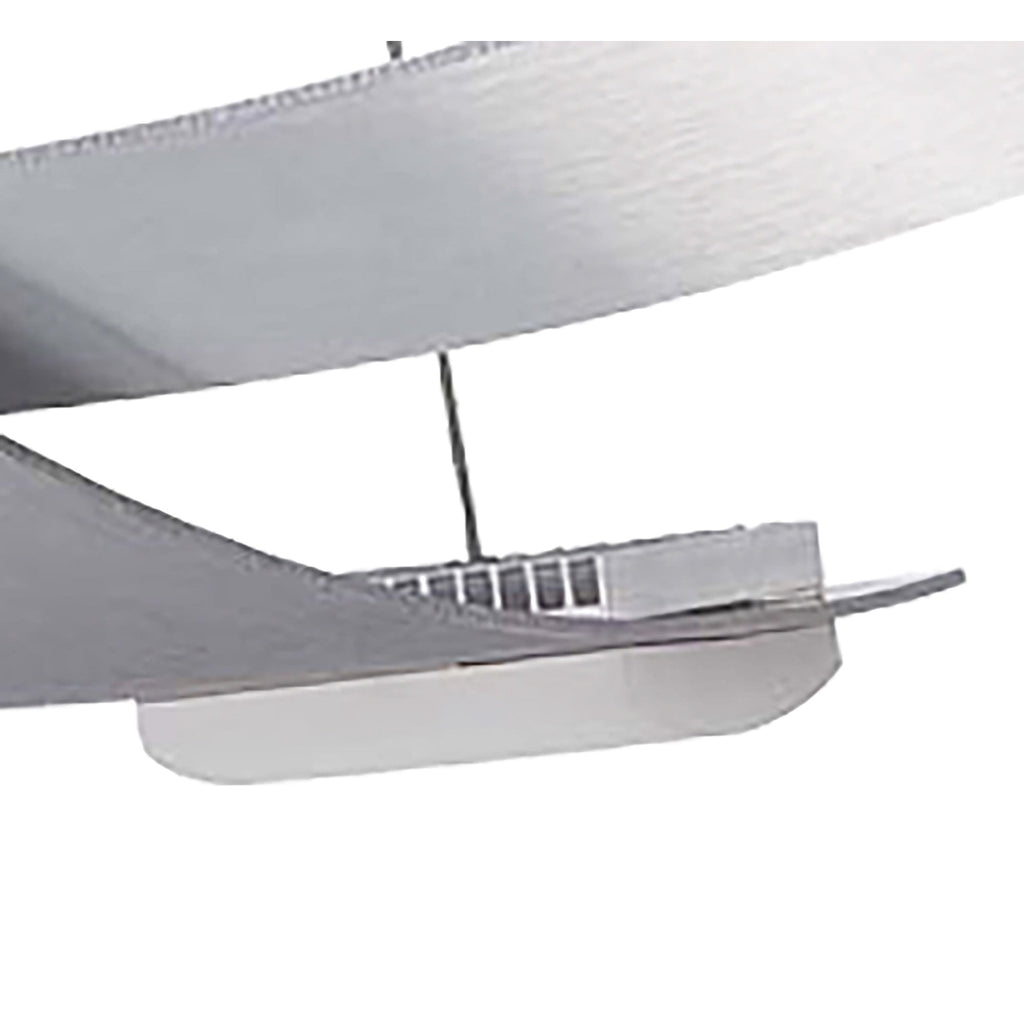 M8331/1 Thea Square Pendant 4 Light 28W LED Satin Aluminium/Frosted Acrylic