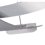 M8331/1 Thea Square Pendant 4 Light 28W LED Satin Aluminium/Frosted Acrylic
