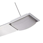 M8331/1 Thea Square Pendant 4 Light 28W LED Satin Aluminium/Frosted Acrylic