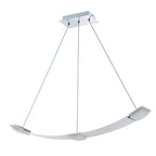 M8330/1 Thea Linear Pendant 3 Light 21W LED Satin Aluminium Frosted Acrylic