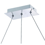 M8330/1 Thea Linear Pendant 3 Light 21W LED Satin Aluminium Frosted Acrylic