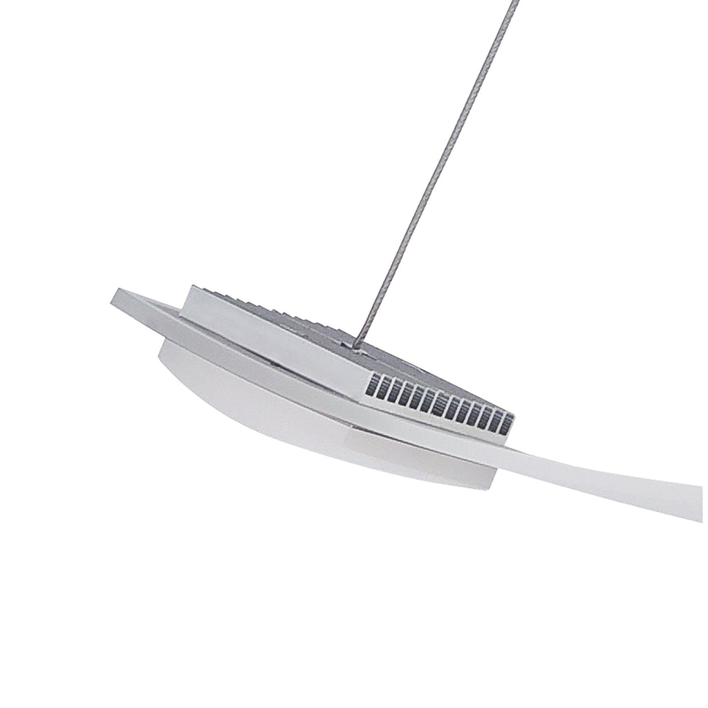 M8330/1 Thea Linear Pendant 3 Light 21W LED Satin Aluminium Frosted Acrylic