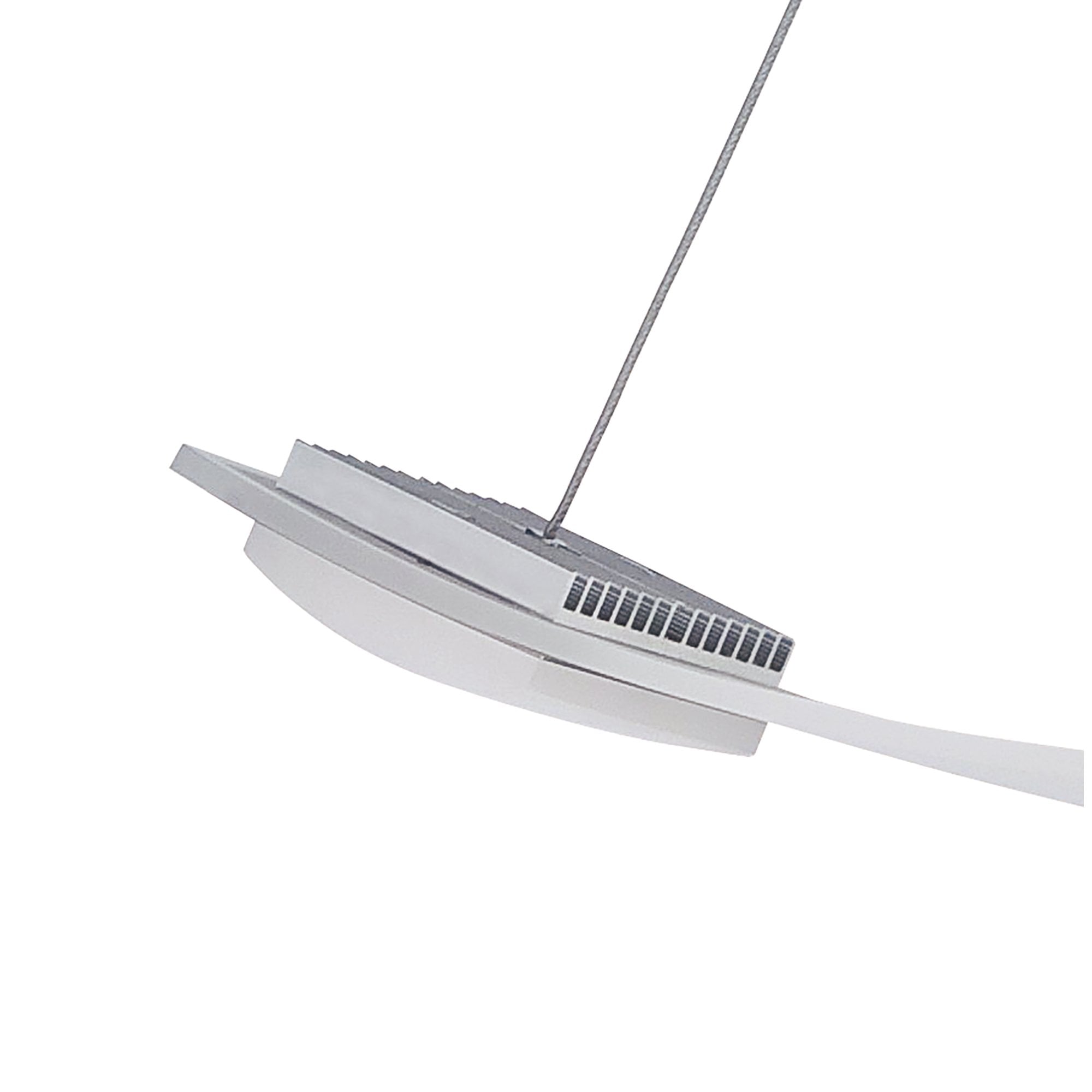 M8330/1 Thea Linear Pendant 3 Light 21W LED Satin Aluminium Frosted Acrylic