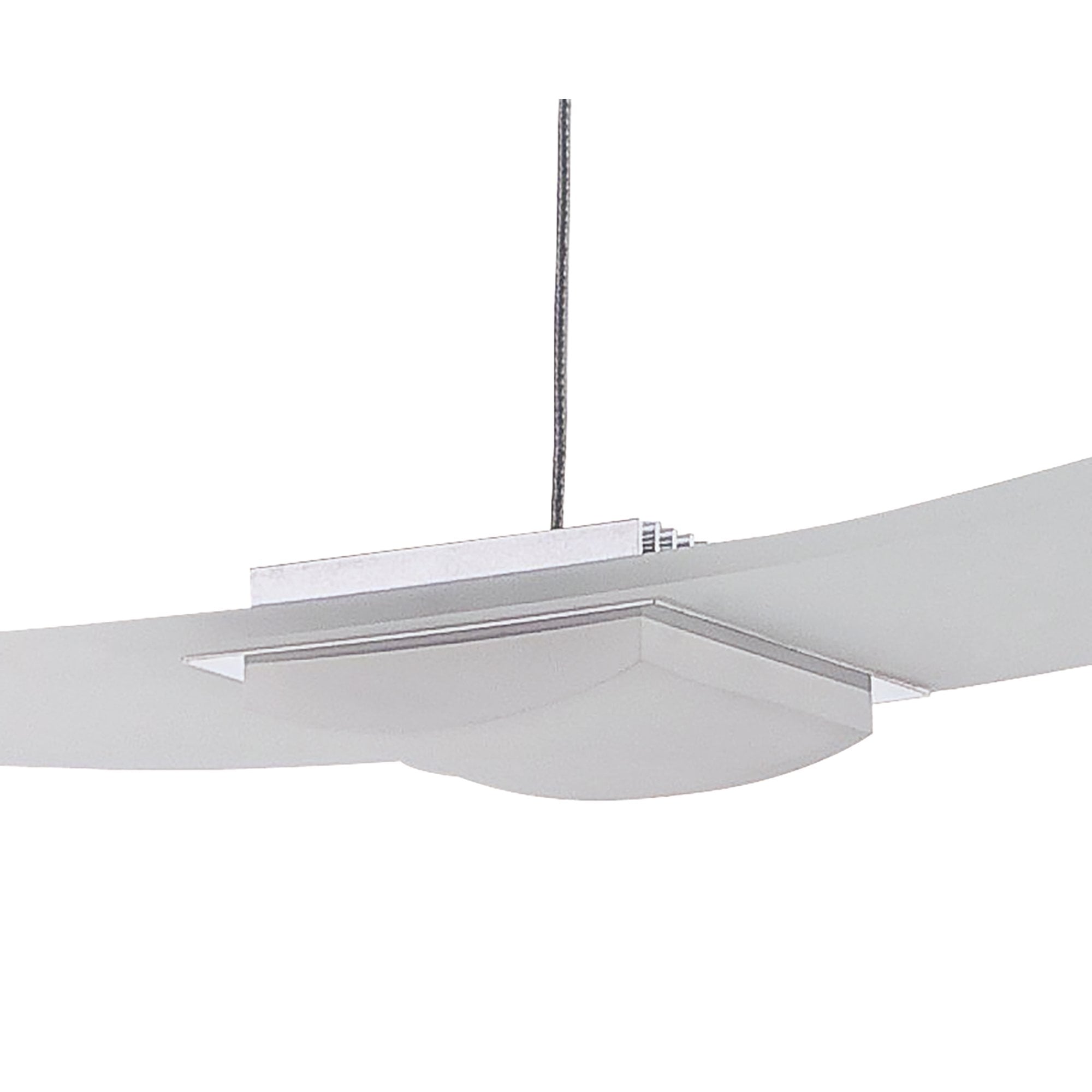 M8330/1 Thea Linear Pendant 3 Light 21W LED Satin Aluminium Frosted Acrylic