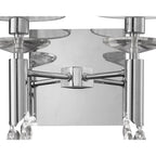 M3863 Tiffany Wall Lamp 2+2 Light E14 White Shades Polished Chrome/Crystal