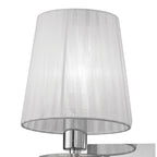 M3863 Tiffany Wall Lamp 2+2 Light E14 White Shades Polished Chrome/Crystal