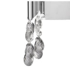 M3863 Tiffany Wall Lamp 2+2 Light E14 White Shades Polished Chrome/Crystal