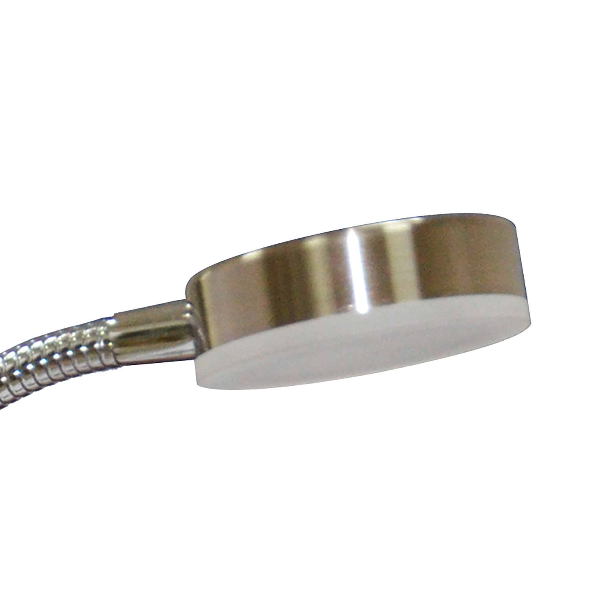 M8143/1 Tobias Table Lamp 1 Light 3W LED Satin Nickel/Frosted Acrylic/Polished Chrome