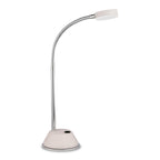 M8140/1 Tobias Table Lamp 1 Light 3W LED Matt White/Frosted Acrylic/Polished Chrome