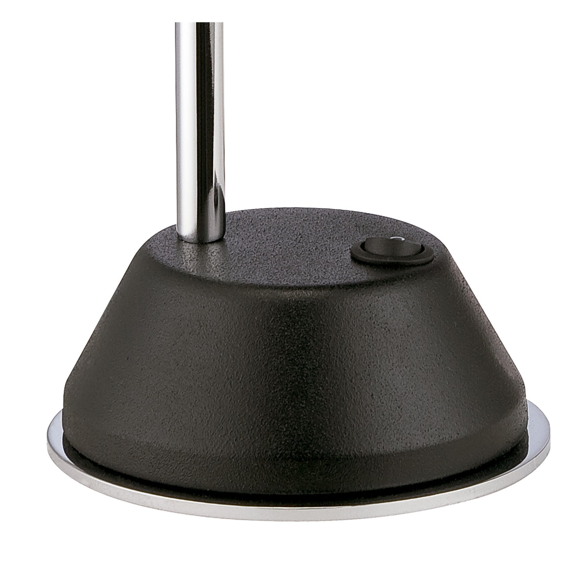 M8141/1 Tobias Table Lamp 1 Light 3W LED Matt Black/Frosted Acrylic/Polished Chrome