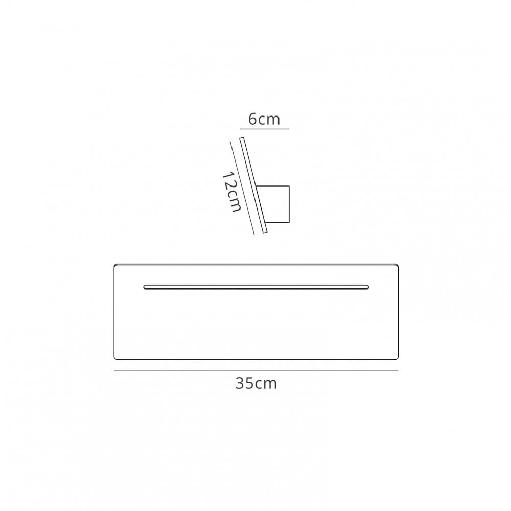 M5121 Toja Wall Lamp Rectangular 8W LED White