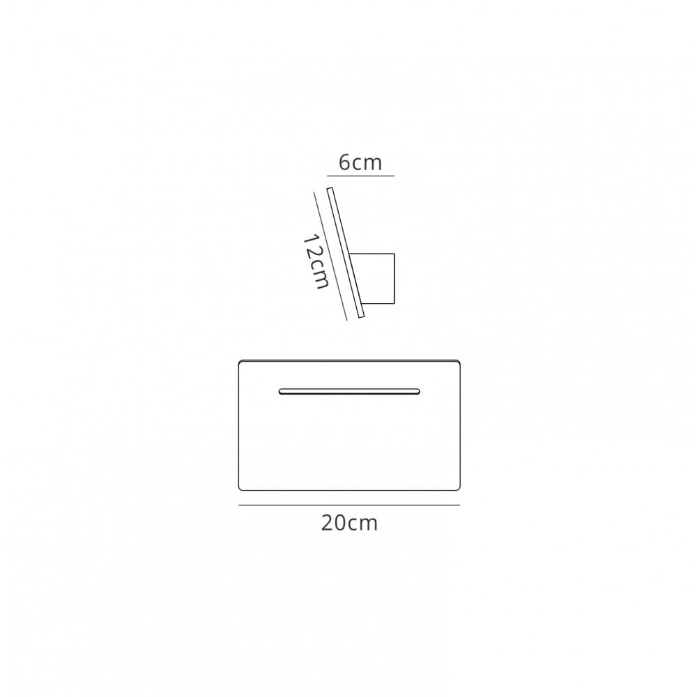 M5120 Toja Wall Lamp Rectangular 4W LED White