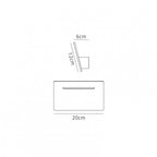 M6253 Toja Wall Lamp Rectangular 8W LED White