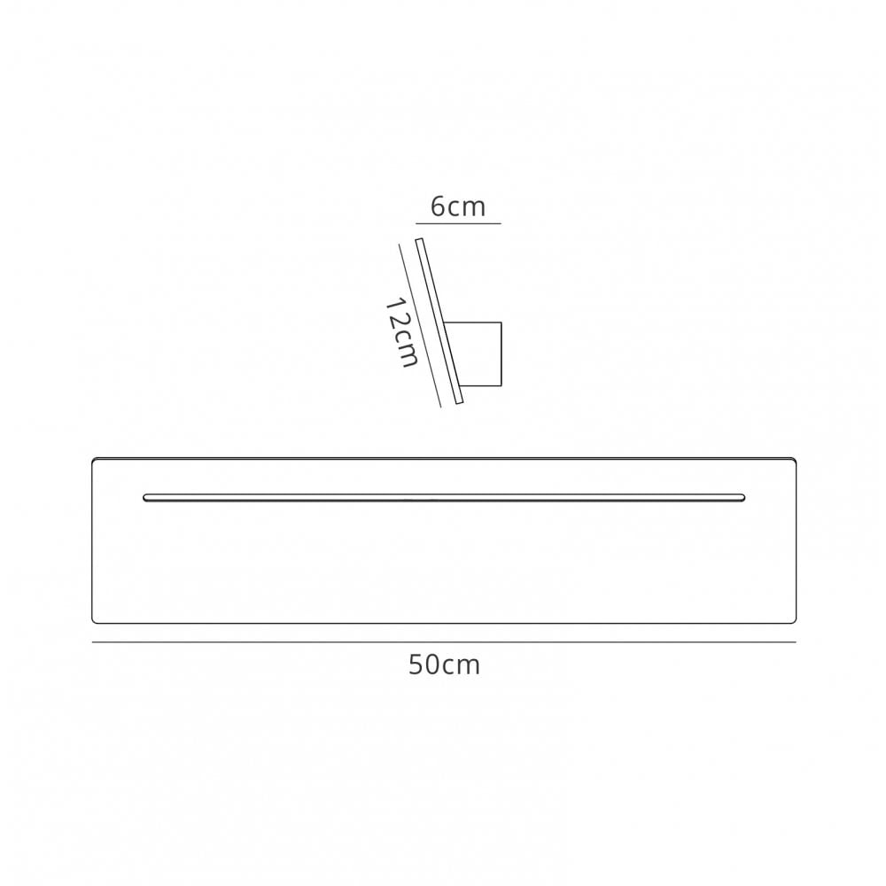 M5122 Toja Wall Lamp Rectangular 12W LED White