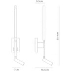 M6702 Torch Wall + Reading Light 6W + 3W LED Sand White