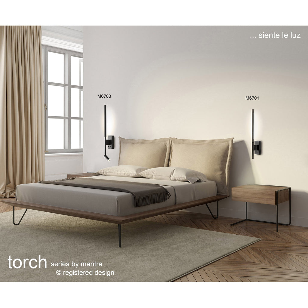M6701 Torch Wall Lamp 6W LED Sand Black