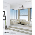M6828 Torch Semi Flush 36W LED Sand Black