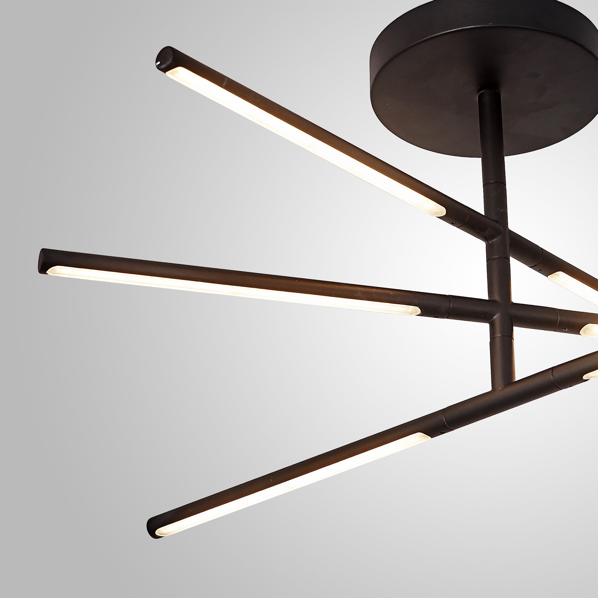 M6828 Torch Semi Flush 36W LED Sand Black