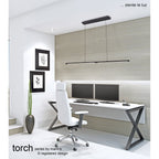 M6826 Torch Linear Pendant 22W LED Sand Black