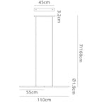 M6825 Torch Linear Pendant 22W LED Sand White
