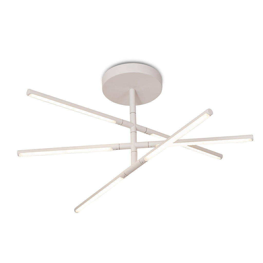 M6827 Torch Semi Flush 36W LED Sand White