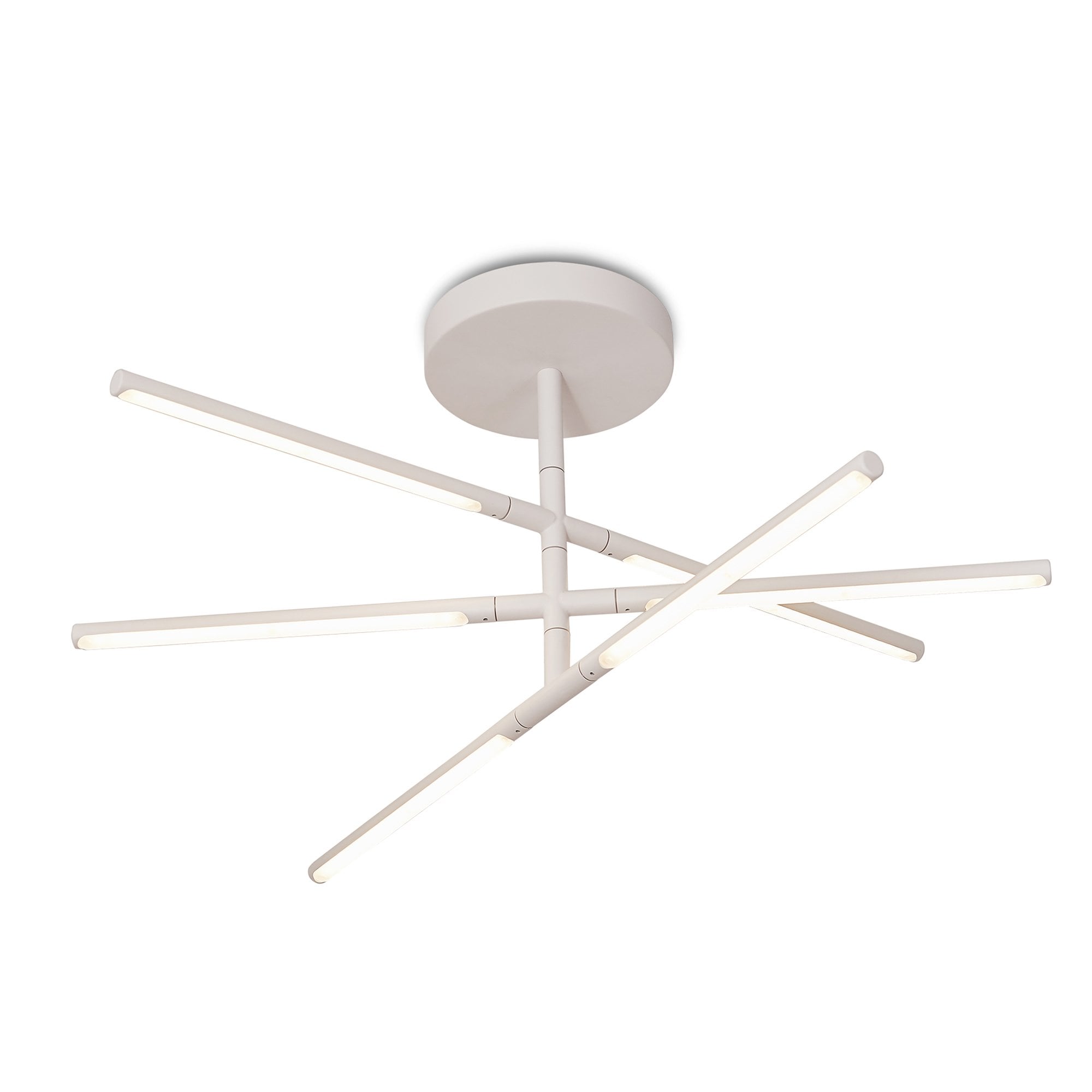 M6827 Torch Semi Flush 36W LED Sand White