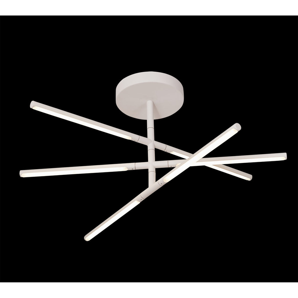 M6827 Torch Semi Flush 36W LED Sand White