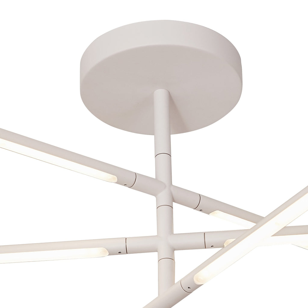 M6827 Torch Semi Flush 36W LED Sand White