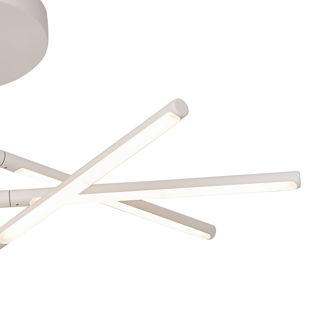 M6827 Torch Semi Flush 36W LED Sand White