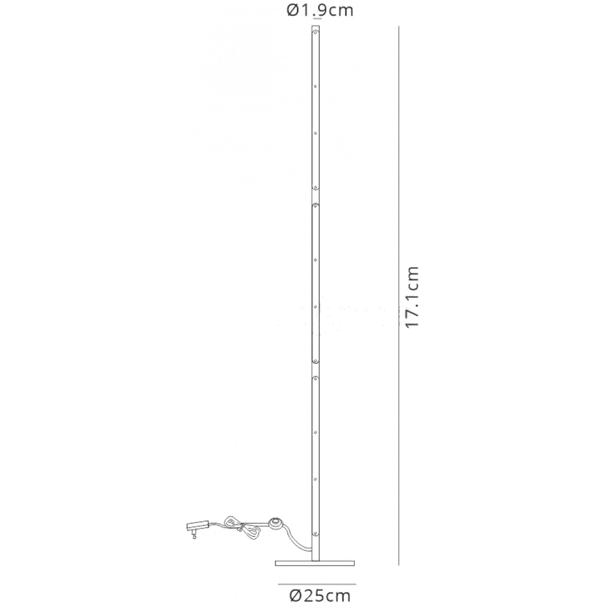 M6735 Torch Floor Lamp 25W LED Sand White